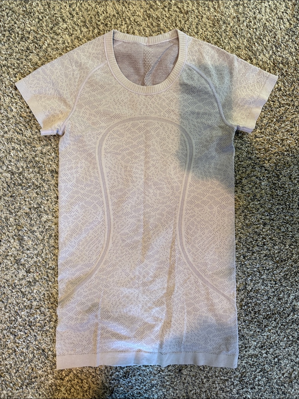 lululemon athletica Striped Purple Short Sleeve V-Neck Top - Picture 5 of 14